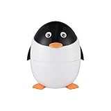 DZHCBNE 1 x Cartoon-Pinguin-Kunststoff-Mülleimer mit Deckel, Cartoon-Desktop, Pinguin-Kunststoff, Schlafzimmer, große Kapazität, Abfalleimer für Zuhause, Küche