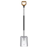 Fiskars Schaufel zum Anheben und Bewegen von Schüttgut und Schnee, Länge: 130 cm, Verstärktes Borstahl-Blatt, Schwarz/Orange, Xact, 1066731