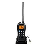Retevis RM22 VHF Marine Radio, IP67 Wasserdichtes Handfunkgerät, Schwimmend, 2200 mAh, 88 Kanäle, 900 mW Audio, Seefunkgerät mit Großer Reichweite für Kajakfahren, Angeln, Segeln (Schwarz, 1 Stück)