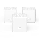 Tenda Nova MW3 Mesh WLAN System - AC1200 Dual Band - Reichweite bis zu 300m² & 40 Geräte - 6x Ethernet Port - Ersetzt Router & Repeater - Kompatibel mit Alexa - 3er-Pack