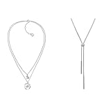 Tommy Hilfiger Jewelry Halskette für Damen aus Edelstahl mit Kristallen - 2780067 & Liebeskind Ankerkette Edelstahl 85 cm