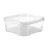 Kühlschrank-Aufbewahrungsbox – 12 X 10 Cm, Transparenter Organizer, Luftdichter ABS-Behälter, Stapelbares Design Mit Verschließbarem Deckel | Auslaufsicherer Lebensmittelhalter Für Die Zubereitung Von