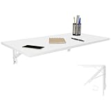 KDR Produktgestaltung Wandklapptisch Schreibtisch Tischplatte 80x40 cm in Weiß Klapptisch Esstisch Küchentisch für die Wand Bartisch Stehtisch Wandtisch Tisch klappbar zur Wandmontage