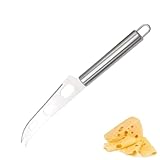 AOEVUIR 1 Stück Dinner Käsemesser mit Gabelspitzen, Rostfreier Silber