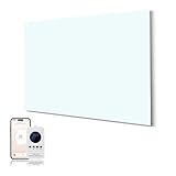 Hocosyme Infrarot-Glasheizung 600W – Smart-Heizung mit Fernbedienung & WiFi (Tuya APP) – Überhitzungsschutz, TÜV-geprüft, Energiesparend, Weiß