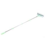 Itonash Thatch Rake, Legierstahl Rasenstchning Rake Garden Tool mit Ergonomischem Griff und Gebogene Stahlzinken für Tote Grasreinigung