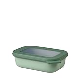 Mepal Multi Bowl Cirqula Rectangular - Mikrowellen Geschir - Geeignet als Luftdichte Aufbewahrungsbox für den Kühlschrank, Mikrowellengeschirr & als Frischhaltedosen - 500 ml - Nordic sage