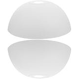 CHILDWEET Kunststoff Lampenschirm 2 Stück Ersatz Lampenschirm mit Kuppel Weiß Großes Pilzloch 42mm für Deckenlampen Stehlampen Tischlampen Passend für Wohnzimmer Flur Schlafzimmer Büro Heimdekoration