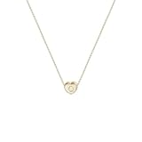 Halskette Silber Damen Ohne Anhänger 26 Initialen-Sechseck-Halsketten für Damen, Halsketten für Damen, Q-Alphabet-Anfangs-Silberhalsketten für Damen Mädchen Anhänger Mit Gravur (Gold-A, One Size)