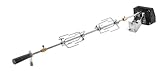 RÖSLE Premium-Drehspieß, Hochwertiger Grillspieß für RÖSLE BBQ-Stationen für VIDERO G4/G6 und MAGNUM G4, Traglast 10 kg, Edelstahl 18/10, Silberfarben/Schwarz