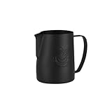 Komfortabler Milchkrug aus Edelstahl, Dampf- und Schaumkrug, Blumenbecher, perfekt für Kaffee (Größe: 600 ml, Farbe: Elfenbeinfarben)