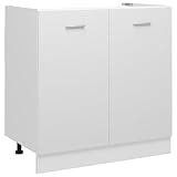 vidaXL Spülenunterschrank Lyon Weiß 80x46x81,5 cm...