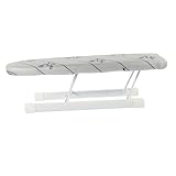 CRILSTYLEO Bügelbrett zusammenklappbarer Bügelständer kleine Werkzeuge Pressmatte Mini-Tisch Planke Ironing Board small Haushaltsbügelwerkzeug Ärmelbrett bügeln Tischeisenbretter Stoff Silver