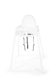 IKEA ANTILOP Kinderstuhl mit Sitzgurt; in weiß