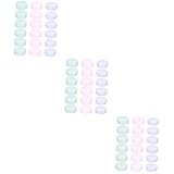 MAGICLULU 90 Teilige Box Cremedose Schraubdose Make Up Glas Leere Cremedose Kosmetikdose Leere Gläser Kosmetikdosierdose Lippen Augenmasken Etuis Cremedosen Macaron Farbe