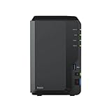 Synology DS223 2-Bay Diskstation NAS (Realtek RTD1619B Quad-Core 2GB Ram 1xRJ-45 1GbE LAN-Port), Schwarz