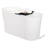 Mobile Badewanne, Ideal für das kleines Badezimmer, 125x52x65cm, Stylisch und Stimmungsvoll (Weiß)