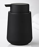 Schaumseifenspender – Moderner Seifenspender Schaum & Schaumspender – Eleganter Seifenschaumspender schwarz matt für Bad & Küche, tropffrei, große Öffnung, 320 ml
