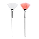 2 Stück Fächerpinsel Gesichtsmaskenpinsel weiche Gesichtspinsel Make-up-Masken Bürsten Säure-Applikator Kosmetikerpinsel für Frauen und Mädchen Schlamm-Ton-Maske