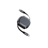 RUIZHI USB C Ladekabel Aufrollbar USB C auf USB C Kabel Einziehbar 240W Schnellladekabel USBC Datenkabel Kompatibel für Phone Pad Mac-Book Galaxy S25 S24 (Schwarz)