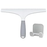 Glasreiniger Abzieher Allzweck-Duschabzieher Duschabzieher für Dusche Glastür mit Klebehaken Multifunktionaler Spiegelwischer Glasfensterreiniger Abzieher für Fliesen, Spiegel