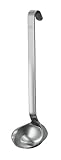 RÖSLE Haken Saucenlöffel, Hochwertige Saucenkelle mit Hakengriff, Edelstahl 18/10, Spülmaschinengeeignet, 25,5 cm