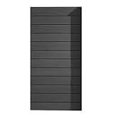 HORI Sichtschutzzaun Schmal & Schräg Element | WPC Gartenzaun | Robuster Lamellenzaun Grau | Langlebiger Sichtschutzzaun für Terrasse & Garten | Modernes Design für mehr Privatsphäre I 90 x 180 cm I