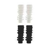 2 Paar Stulpen Damen, Stulpen Mädchen Beinstulpen, Beinstulpen Damen aus Nylon, Leg Warmers Gestrickte Nicht Leicht Verformbar, zum Kombinieren mit Röhrenjeans, Röcken und Leggings(Schwarz, Weiß)