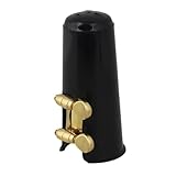 Klarinettenzubehör Klarinettenmundstück-Set Mit Blattschraube/Gold-Blattschraube/Kunststoffkappe, Clip-Verschluss(Gold)