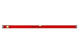 PRO600 Wasserwaage mit magneten 120cm - Ergonomischen Profil und ERS+ (Easy Reading System) Präzise Magnet Wasserwaage - Anti Shock Absorber Endkappen - Farbe Rot