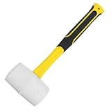 ELAYARD Rutschfester Gummihammer mit Fiberglasstiel Elastischer Hammerkopf für Fliesenverlegung Bodenbelag Installation Langlebiger Mallet mit Griff Ergonomisch Praktisch