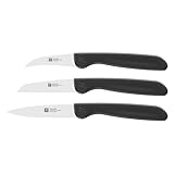 ZWILLING Twin Grip Gemüsemesser-Set, 3-teilig, (Schälmesser 5 cm, Gemüsemesser 8 cm, Spickmesser 8 cm), Kunststoffgriff, Schwarz