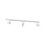QAZQA - Modern Modernes 1-Phasen-Schienensystem Komplettset I Spotlight I Deckenspot I Deckenstrahler I Strahler mit 3-flammig Spotbalken weißen Punkten - Jeana I Wohnzimmer I Schlafzimmer - Aluminium