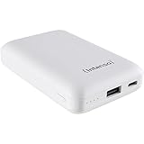 Intenso 7314532 Powerbank XC10000, externes Ladegerät, integriertes USB Type C Ladekabel (10000mAh, geeignet für Smartphone/Tablet PC/MP3 Player/Digitalkamera) weiß
