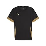 PUMA Unisex Teamgoal Matchday Jr Fußballtrikot, Puma Black-puma Gold-Matte Gold, 140 EU