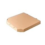 WePack 10 Stück PIZZAKARTON PIZZASCHACHTEL 320X320X40 mm INNENMASS BRAUN 1-wellig 5eckig NEU