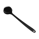 MOTHNUR Silikon Badebürste mit Langem Griff Ergonomisch Gestaltet Lebensmittelechtes Silikon Sanftes Peeling und Massage für Dusche und Hautpflege für Frauen und Familien Geeignet