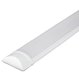 HOFTRONIC - 1er Pack LED Batten 120cm 40W Integrierte Röhrenlampe 4000K Neutralweiß 4800lm Super Hell 30000h LED Langfeldleuchte 1200x74x25mm (LxBxH) Deckenleuchten garagenbeleuchtung