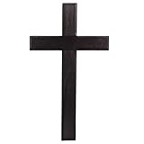 BESPORTBLE Holz Kreuz Wand: Height 28CM Montiert Holz Schwarz Heilige Jesus Kreuz Wand Hängen Katholische Kruzifix Kreuze für Hause Hochzeiten Party Meditation