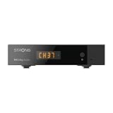 Strong SRT 8216, Digitaler DVB-T2 Receiver0, HEVC-Technologie, ANT IN, TV SCART, Audio, HDMI, Ethernet, Netzschalter, USB-Anschluss