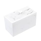DECOMELODY Marmor Aufbewahrungsbox mit Deckel Abriebbeständig Geruchsfrei Vielseitiger Organizer für Wattestäbchen und Makeup Cotton Praktischer Resin Behälter für Bad und Schminktisch Weiß