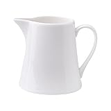 AMBITION Milchkrug WELLE/KUBIKO Milchbecher Milchkännchen Milchtasse Fassungsvermögen 200 ml Nutzvolumen 100 ml Porzellan Weiß