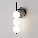 Glasperlen-Wandleuchte, mundgeblasene Kugelleuchte, nordische moderne minimalistische Lampe für Schlafzimmer, Flur, Badezimmer, Kinderzimmer, Eingangsbereich, Wohnzimmer