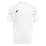 adidas Unisex Kinder SQUADRA25 Jersey Short Sleeve Kids, White/White/Black, 11-12 Years