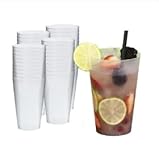 Gucass 100 Stk Trinkbecher aus Hartplastik, 100ml Kunststoffbecher Mehrwegbecher Partybecher Set, Bierbecher Cocktailbecher Transparent klar Ausschankbecher für Feste Partys Geburtstag