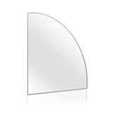 Funkenschutzplatte aus Glas in Viertelkreis-Form - Bodenplatte für Kaminofen - Größe: 100 x 100 x 0,6 cm