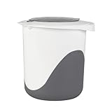 Eurohome Rührschüssel aus Kunststoff - Hefeteigschüssel mit passendem 2-teiligen Deckel - Servierschüssel mit Spritzschutz - Plastikschüssel 1,7 L mit rutschfestem Boden - Backschüssel 11 x 14,5 cm