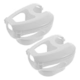 HOMSFOU 2 Stück Taubenfixierer aus Kunststoff Weiß Futtertaubenhalter für Sichere Fixierung Vogelbedarf für Zoohandlungen und Privathaushalte