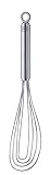 Rösle Tellerbesen, hochwertiger Rührbesen für geringe Mengen in flachen Gefäßen, Edelstahl 18/10, spülmaschinengeeignet, 22 cm, Silber