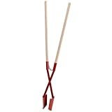 blizz-z Profi Erdlochausheber mit Buchenholz-Stiel und Stahl-Schaufelblätter (Gesamtlänge 152 cm) | Erdlochschaufel, Lochschaufel, Lochspaten, Doppelspaten, Erdlochheber | Made in EU